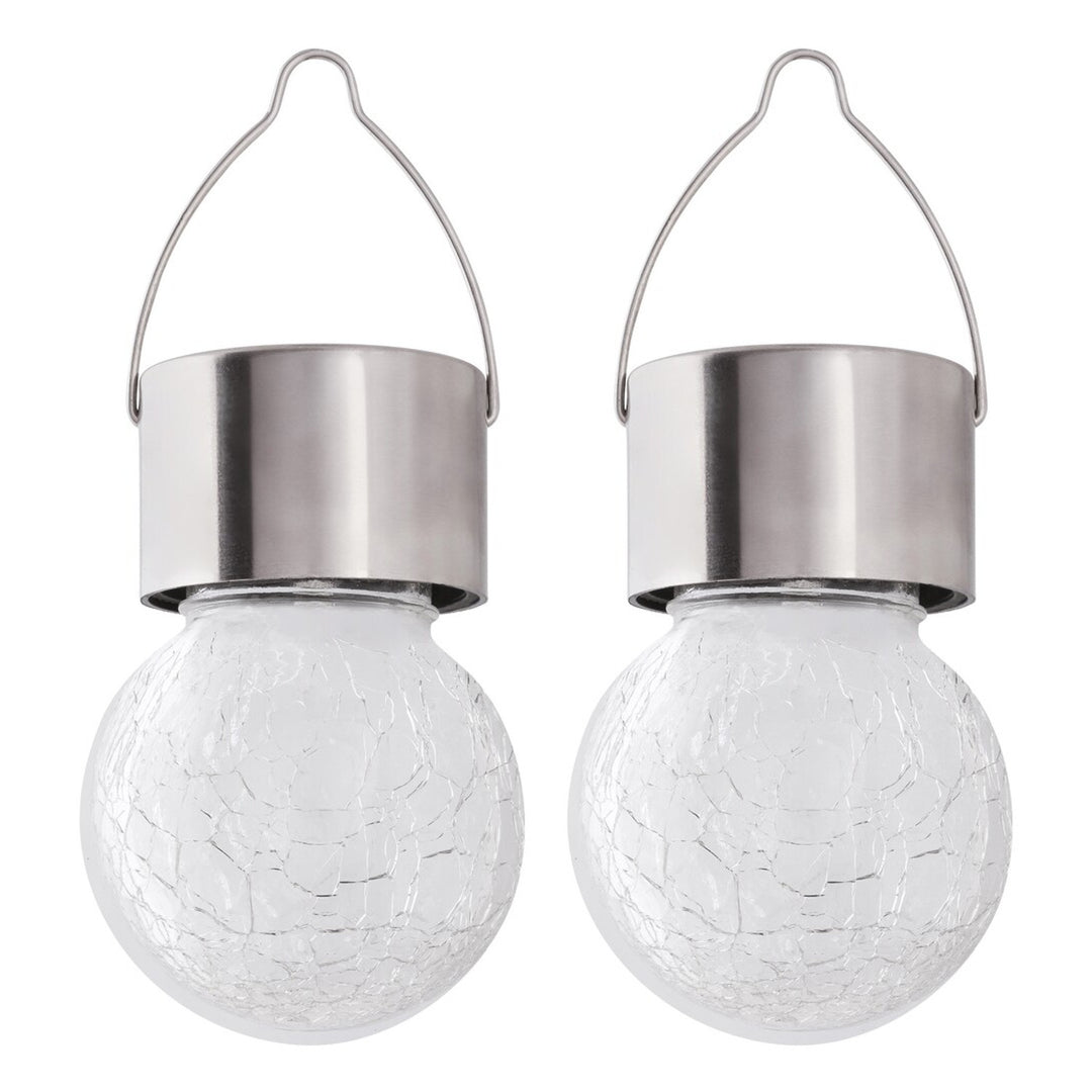 Слънчева лампа Rabalux Yola, 1 lm, IP44, цвят сатенен хром, LED 0,06 W, 7850, 2 броя