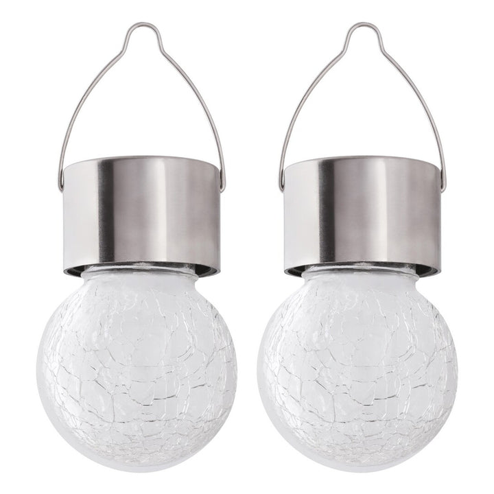 Слънчева лампа Rabalux Yola, 1 lm, IP44, цвят сатенен хром, LED 0,06 W, 7850, 2 броя