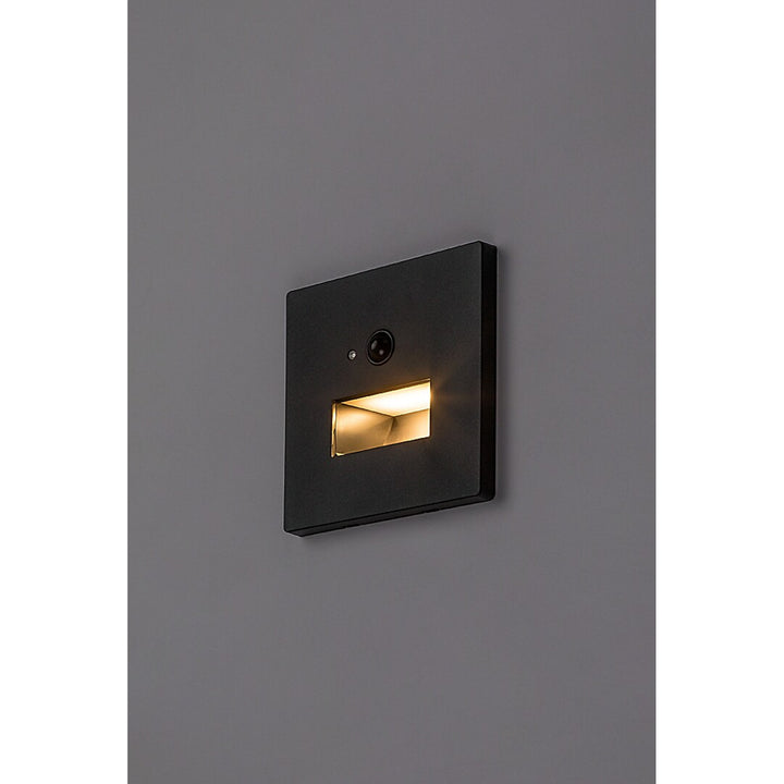 Лампа Lunca LED 1 W IP20, черна, 3000, 4500, 6500 K, датчик за движение, датчик за осветеност, 77197, 2 броя