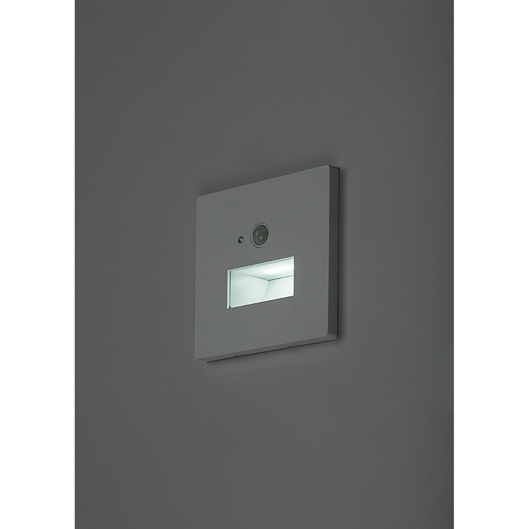 Лампа Lunca LED 1 W IP20, бяла, 3000, 4500, 6500 K, датчик за движение, датчик за осветеност, 77198, 2 броя