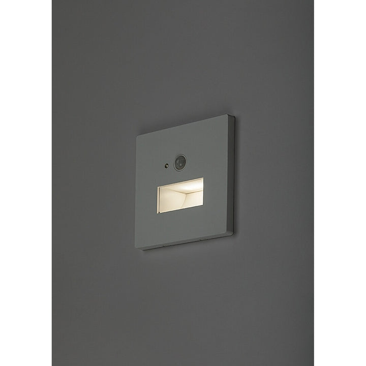 Лампа Lunca LED 1 W IP20, бяла, 3000, 4500, 6500 K, датчик за движение, датчик за осветеност, 77198, 4 броя