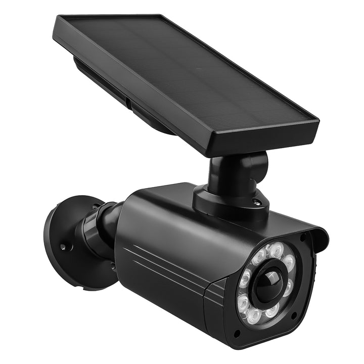 Слънчева имитация на камера, мигащ светодиод, датчик за движение, LED осветление, стикери в комплекта, SOL1800S/B, 2 броя