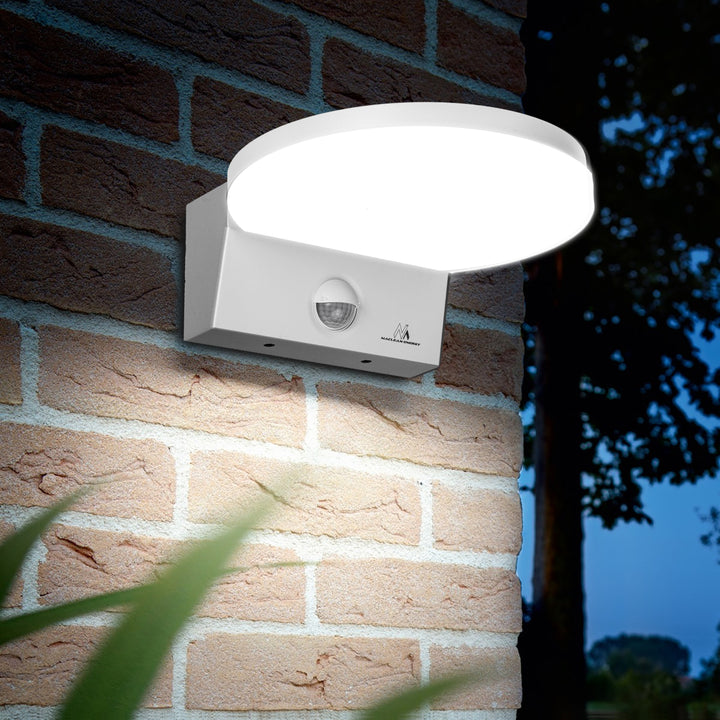 LED лампа с датчик за движение Maclean, PIR датчик за движение, цвят бял, 15 W, IP65, 1560 lm, неутрално бяла светлина (4000 K) MCE344 W, 2 броя