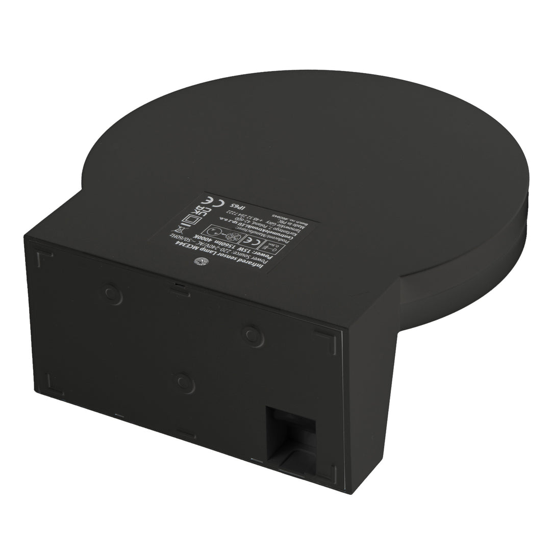 LED лампа с датчик за движение Maclean, PIR датчик за движение, цвят: черен, 15 W, IP65, 1560 lm, неутрално бял цвят (4000 K) MCE344 B, 2 броя