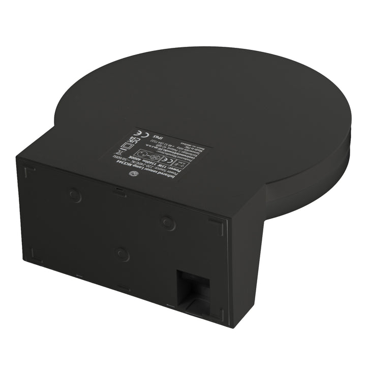 LED лампа с датчик за движение Maclean, PIR датчик за движение, цвят: черен, 15 W, IP65, 1560 lm, неутрално бял цвят (4000 K) MCE344 B, 2 броя