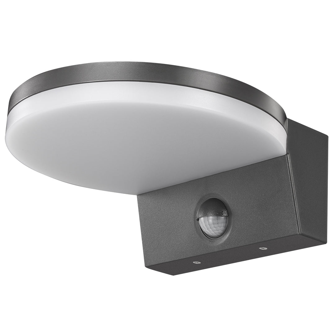 LED лампа с датчик за движение Maclean, PIR датчик за движение, цвят сив, 15 W, IP65, 1560 lm, неутрално бяла светлина (4000 K) MCE344 GR, 2 броя