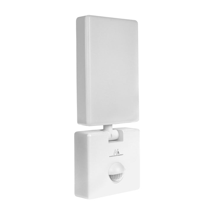 LED лампа с датчик за движение Maclean, PIR датчик за движение, цвят бял, 10 W, IP65, 800 lm, неутрално бяла светлина (4000 K) MCE516 W, 2 броя