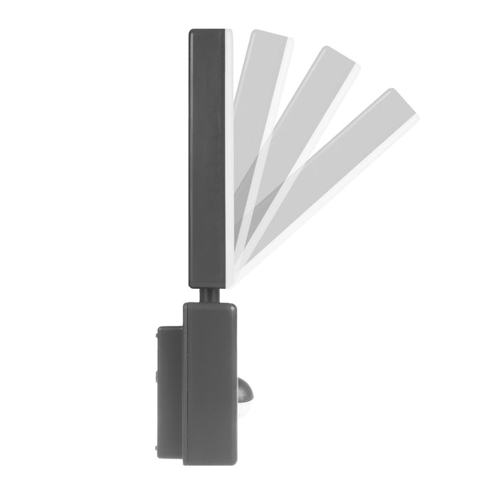 LED лампа с датчик за движение Maclean, PIR датчик за движение, цвят сив, 10 W, IP65, 800 lm, неутрално бял цвят (4000 K) MCE516 GR, 2 броя