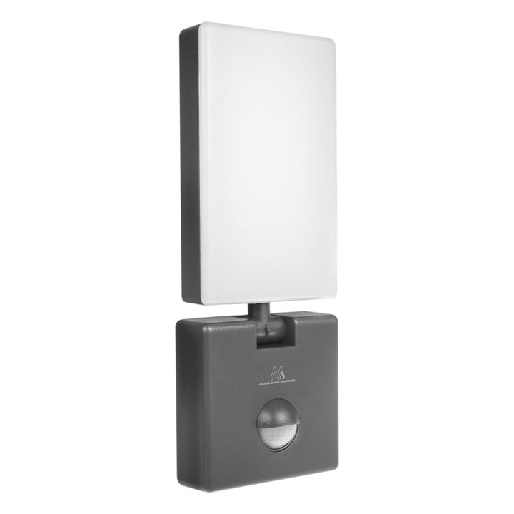 LED лампа с датчик за движение Maclean, PIR датчик за движение, цвят сив, 10 W, IP65, 800 lm, неутрално бял цвят (4000 K) MCE516 GR, 2 броя