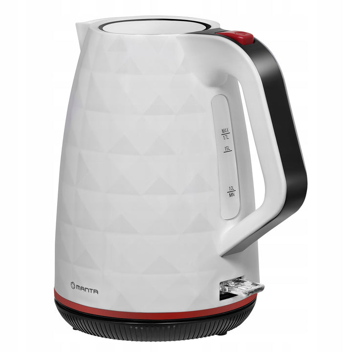 Безжична електрическа кана Manta ORISA 1,7 л, 2200 W, бяла