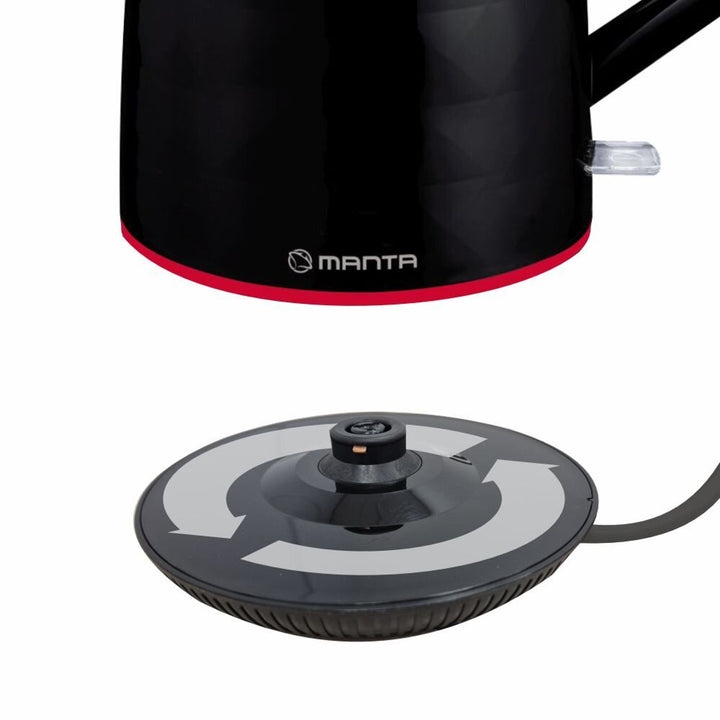 Безжична електрическа кана Manta ORISA 1,7 л, 2200 W, черна
