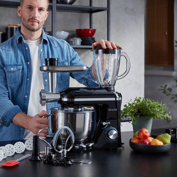 Планетен миксер Lovio ChefAssistant Plus, черен, модел LVSTM02PBK