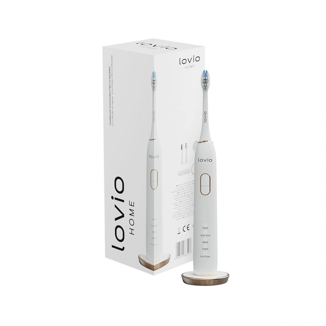 Електрическа четка за зъби Lovio SonicProtect PRO, бяла, LVTB124WH