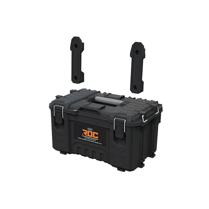 Комплект от 3 кутии за инструменти Keter ROC Pro Gear 2.0, общ обем 110 л, степен на защита IP65, сгъваема телескопична дръжка, възможност за заключване с катинар, 256982
