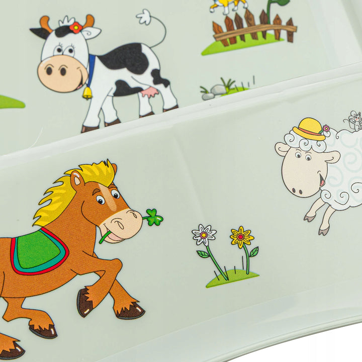 Двустепенна детска стълбичка Keeeper с противоплъзгаща функция, серия „Funny Farm“, максимално натоварване до 120 кг, 1003132006300