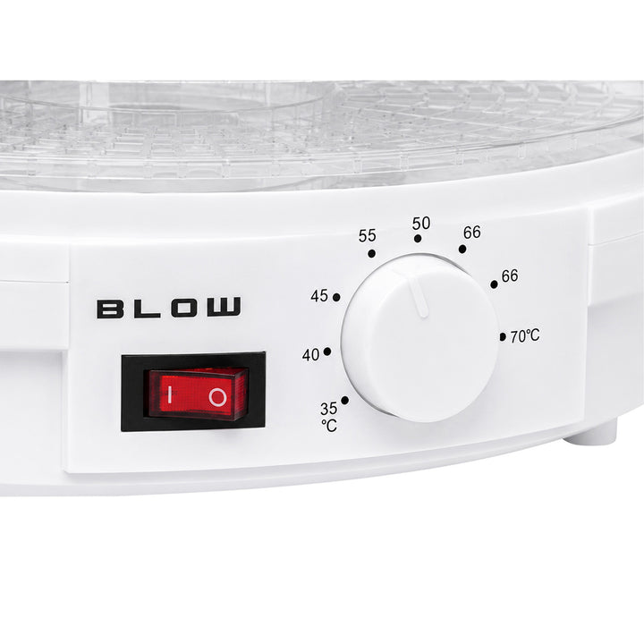 Сушилня за гъби, зеленчуци и плодове Blow, мощност 500 W, 6 решетки в комплекта, регулиране на температурата 35–75 °C, 44–175