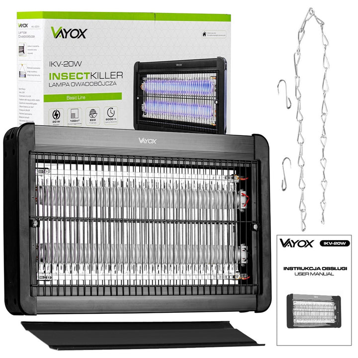Лампа за унищожаване на комари, мухи и молец, електрическа капан, UV, 20 W, Vayox