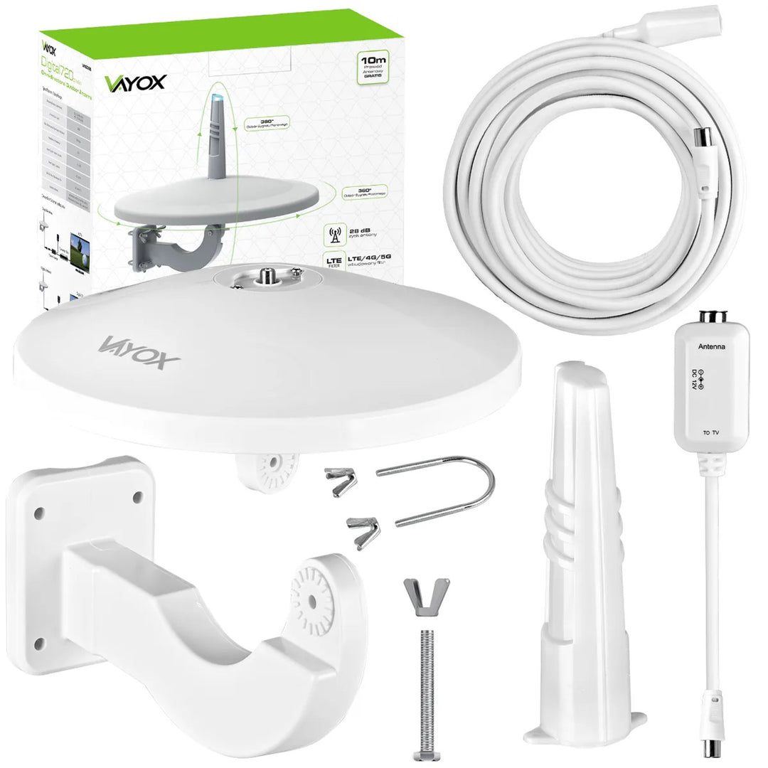 Всенасочена антена DVB-T/T2 Digital720 combo, бяла, VA0066, Vayox