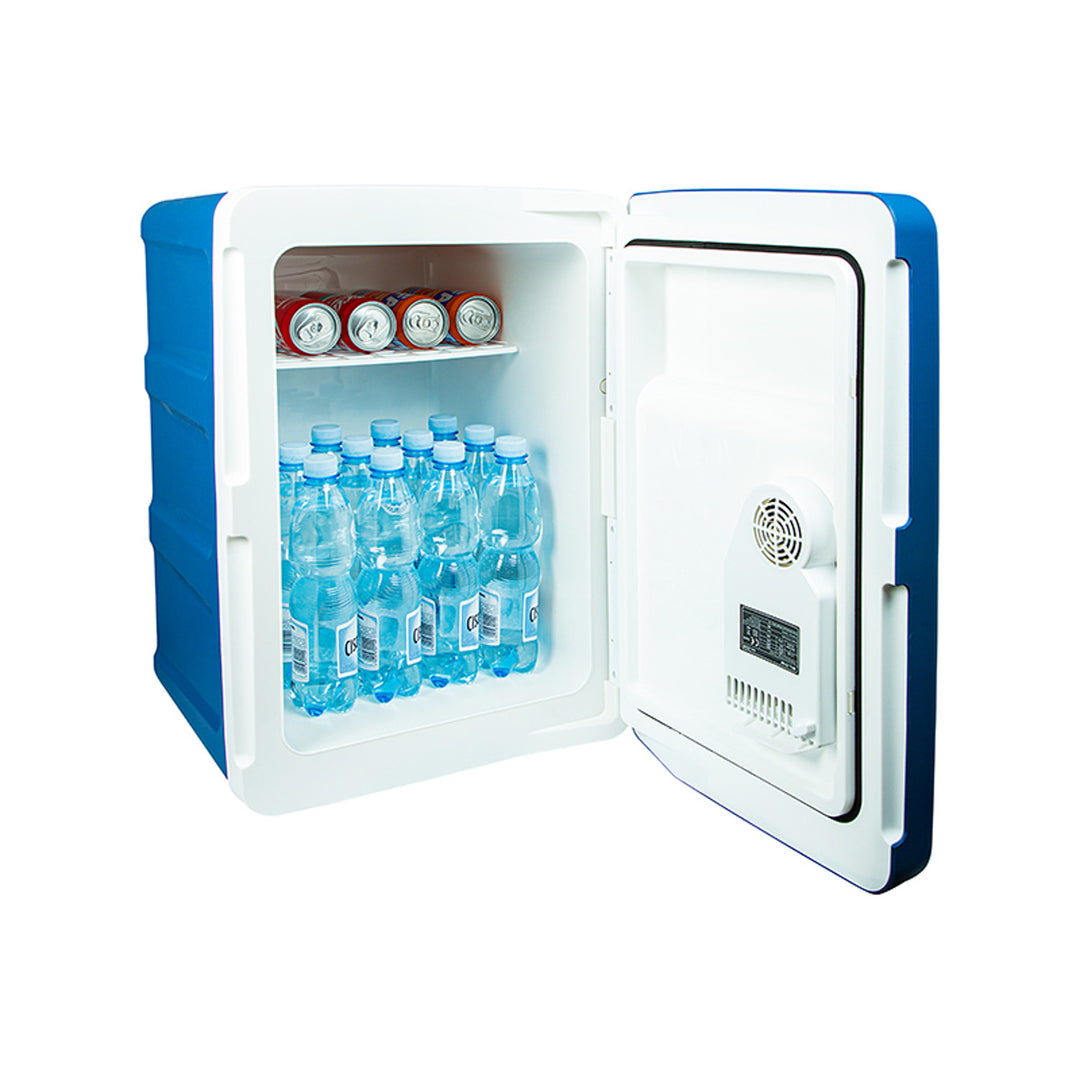 Автомобилен туристически хладилник Blow, с колелца, капацитет 42 л, режим на отопление, напрежение DC 12 V и AC 100–240 V, 44–210