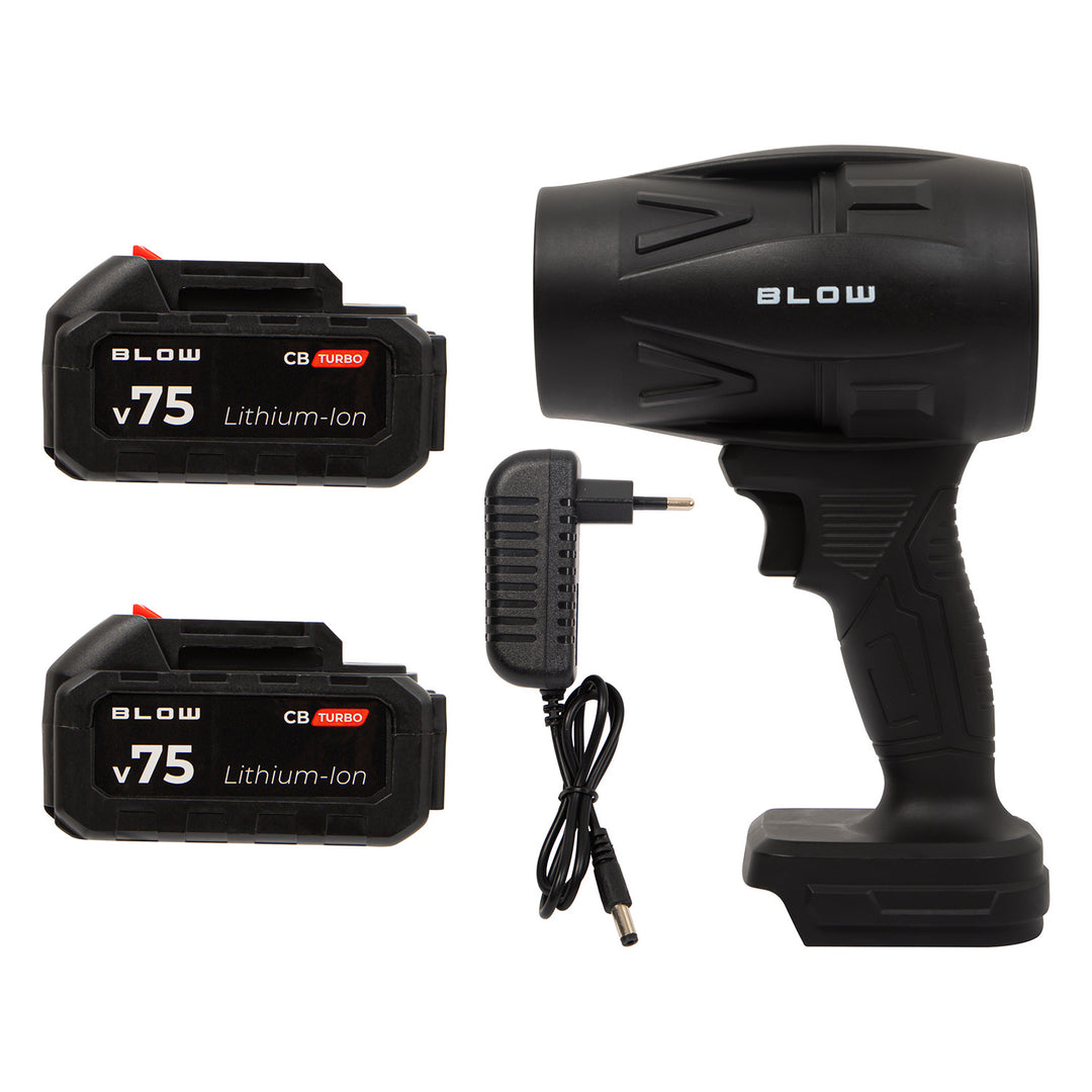 Акумулаторен вентилатор BLOW 21V CB TURBO, 130 000 оборота, 2,4 Ah, куфар