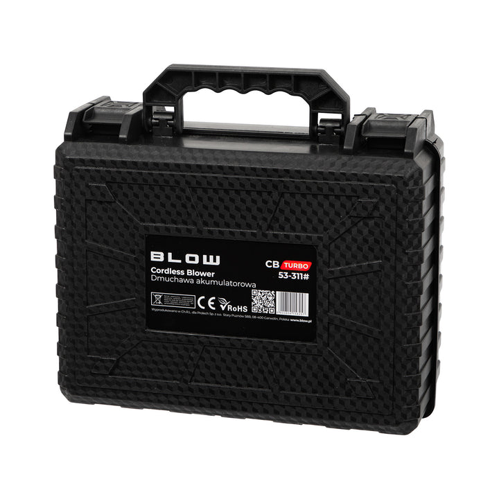 Акумулаторен вентилатор BLOW 21V CB TURBO, 130 000 оборота, 2,4 Ah, куфар