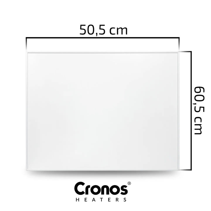 Инфрачервен нагревател Cronos Graphene, мощност 300 W, цвят: бял, отоплява помещение до 8 м², дистанционно управление, PRO CGP-300TWP