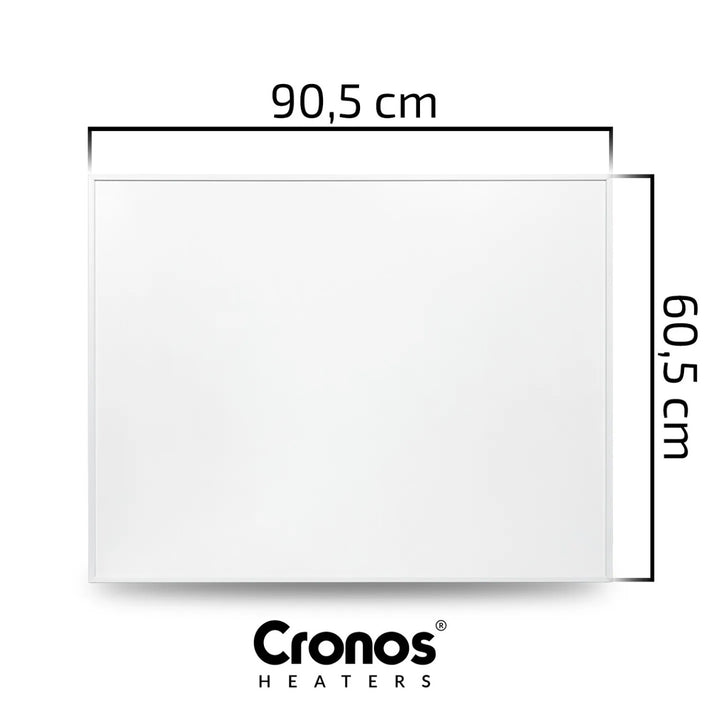 Инфрачервен нагревател Cronos Graphene, мощност 580 W, цвят бял, отоплява помещение до 16 м², дистанционно управление, PRO CGP-580TWP
