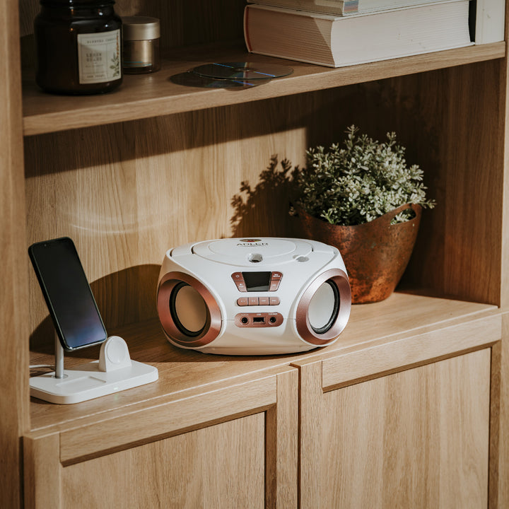 Радио Boombox с CD-MP3, USB, FM радио, AUX, изход за слушалки, Adler, AD 1181