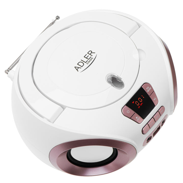 Радио Boombox с CD-MP3, USB, FM радио, AUX, изход за слушалки, Adler, AD 1181