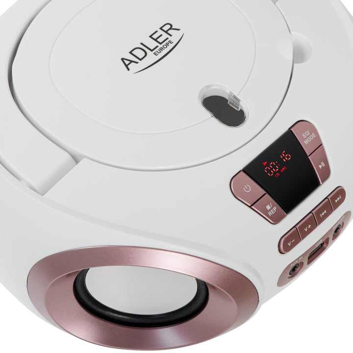 Радио Boombox с CD-MP3, USB, FM радио, AUX, изход за слушалки, Adler, AD 1181