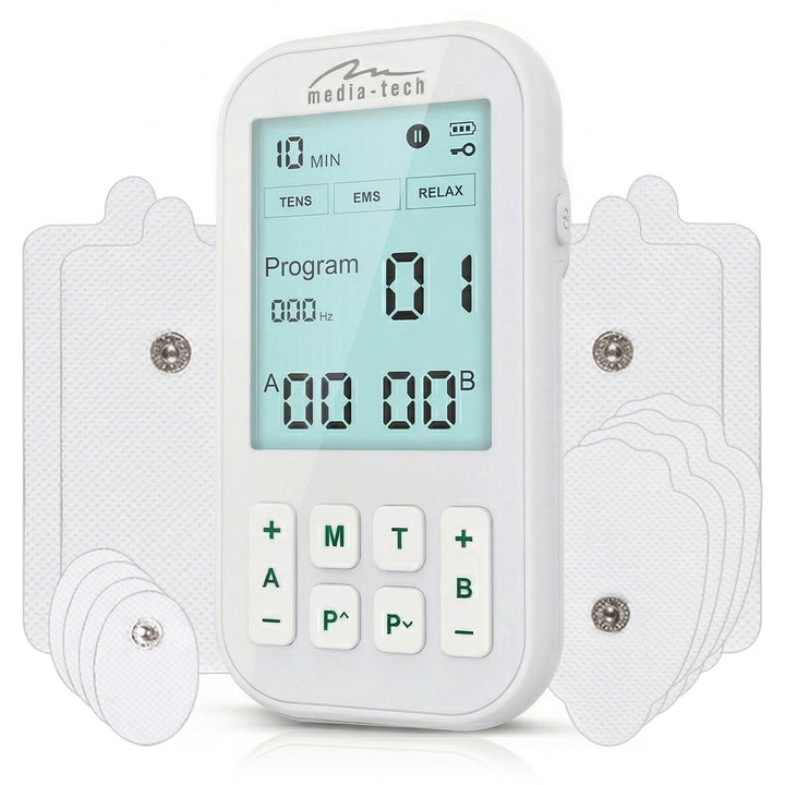 Масажор и електростимулатор за мускули, TENS/EMS, стимулация 3 в 1, Mediatech, MT6543