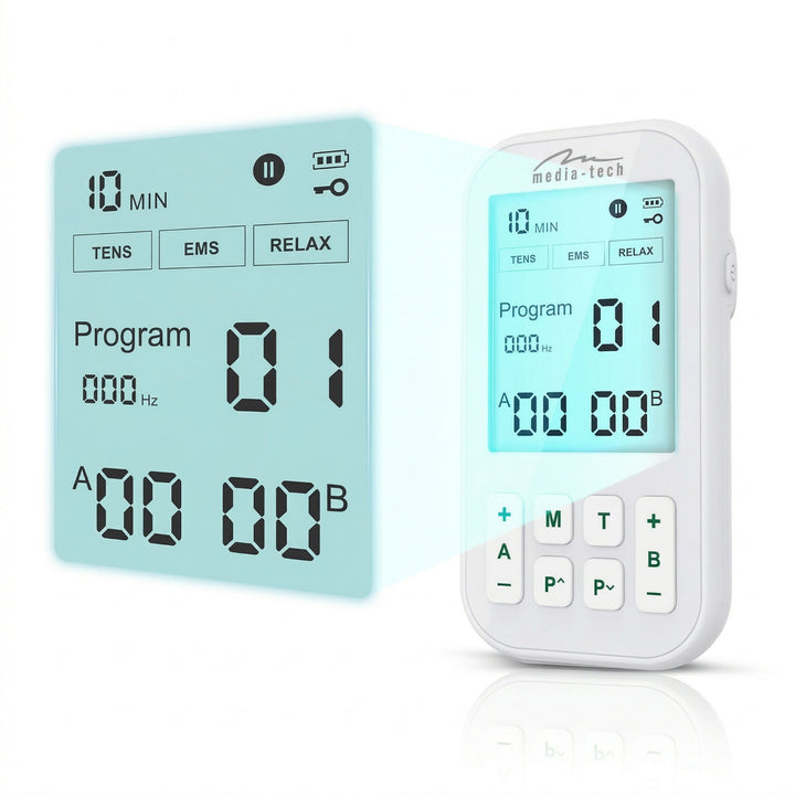 Масажор и електростимулатор за мускули, TENS/EMS, стимулация 3 в 1, Mediatech, MT6543