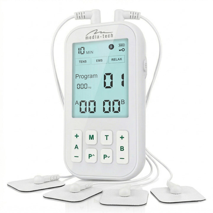 Масажор и електростимулатор за мускули, TENS/EMS, стимулация 3 в 1, Mediatech, MT6543