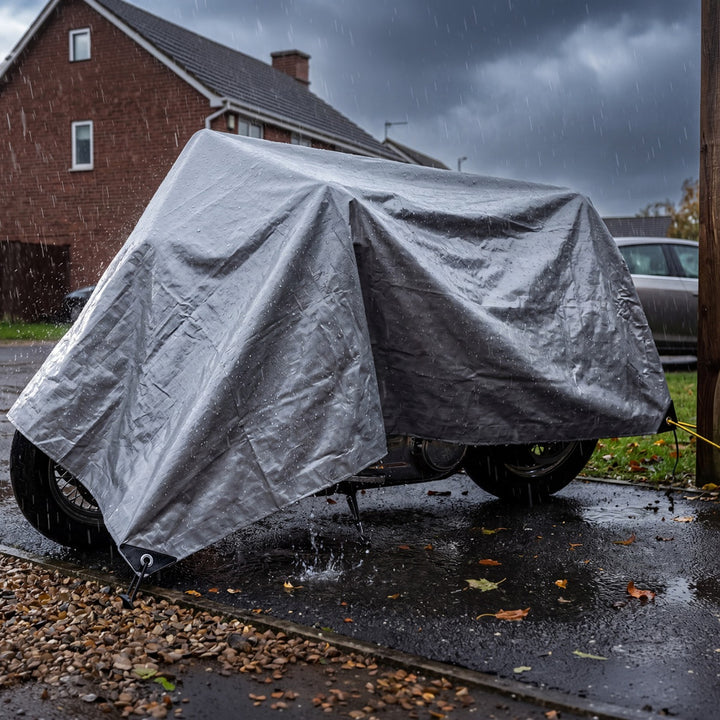 Сребрист брезент 120 г, 4x6 м, VA0476, водоустойчив, Vayox