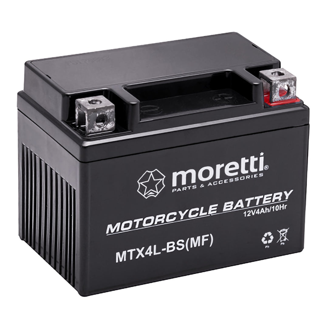 Акумулатор Moretti, 12 V, 4 Ah, AGM (гелов), стартово натоварване 50 A, AKUYTX4L-BSXMOR000