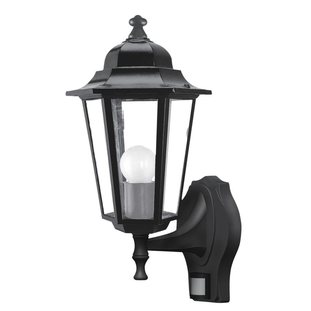Стенна лампа Rabalux, за външна употреба, датчик за движение, IP43, E27, макс. 60 W, черна, Velence, 4 броя
