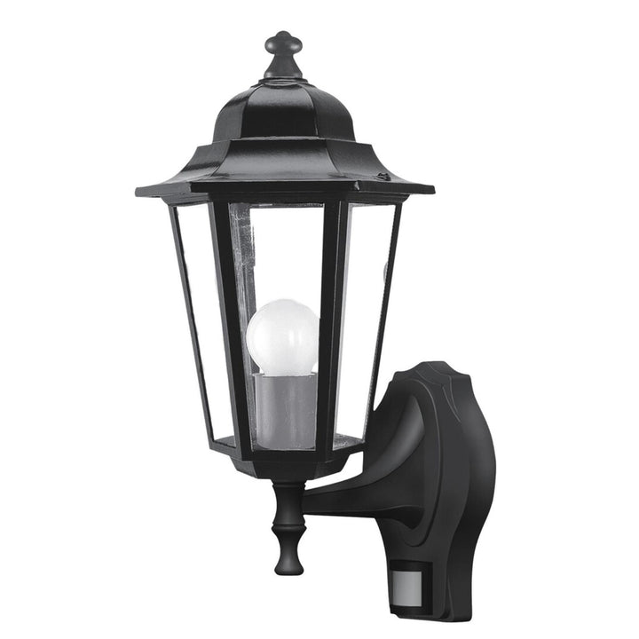 Стенна лампа Rabalux, за външна употреба, датчик за движение, IP43, E27, макс. 60 W, черна, Velence, 4 броя
