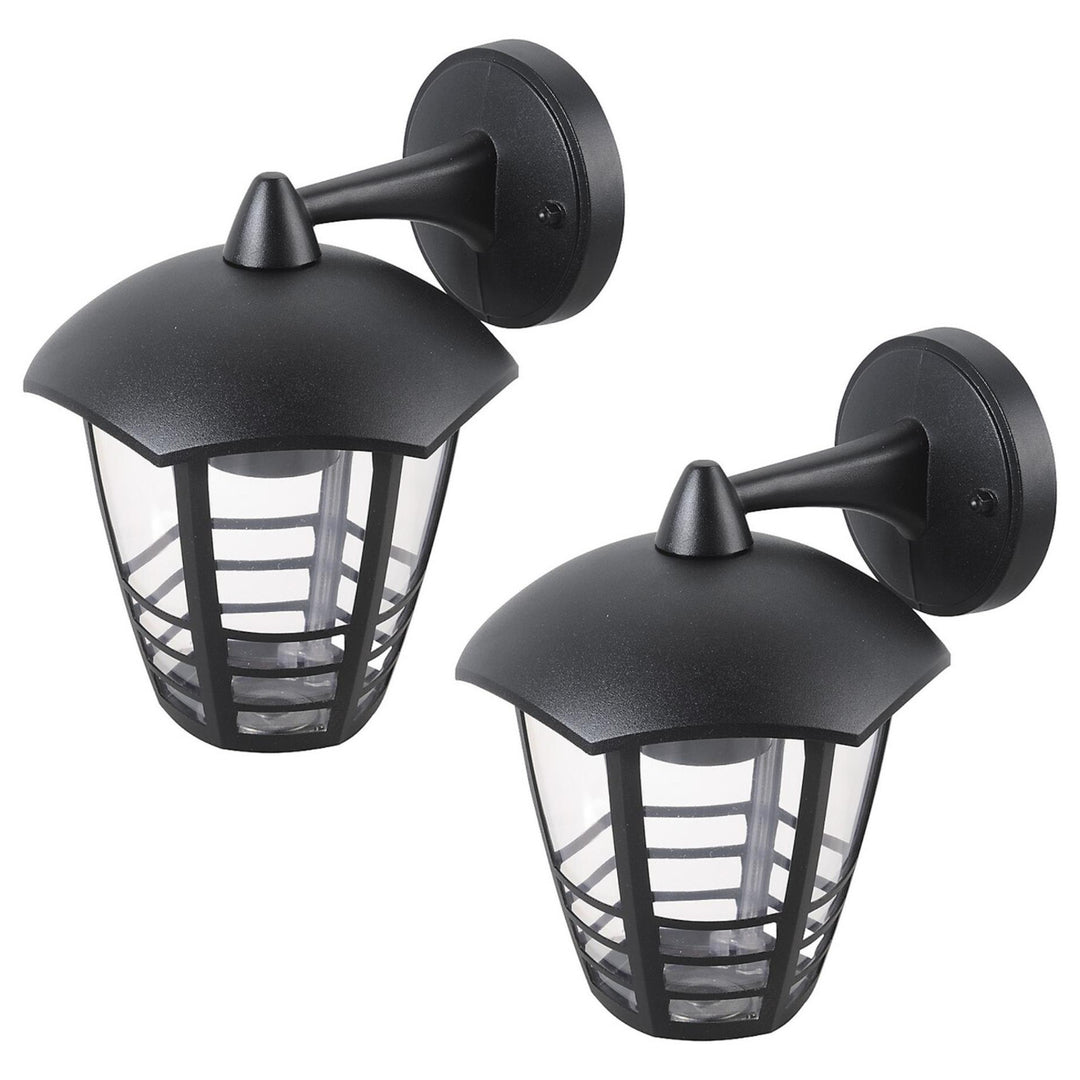 Стенна лампа Rabalux, за външна употреба, IP44, E27, макс. 60 W, черна, Marseille, 2 броя