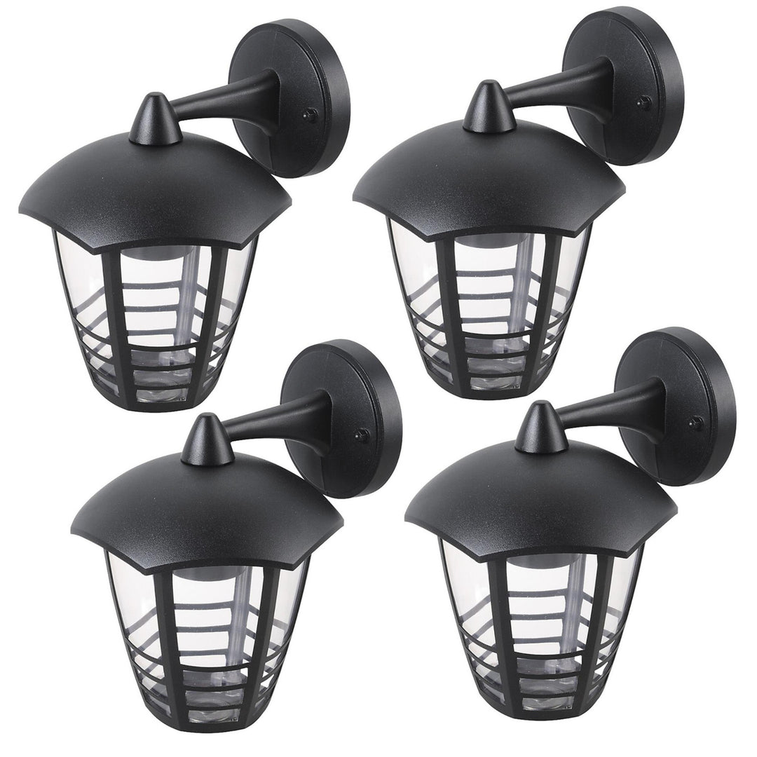 Стенна лампа Rabalux, за външна употреба, IP44, E27, макс. 60 W, черна, Marseille, 4 броя