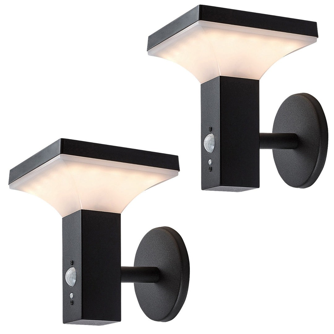Лампа Rabalux, стенна, за външно осветление, слънчева, IP44, LED 4 W, Geleen, 2 броя