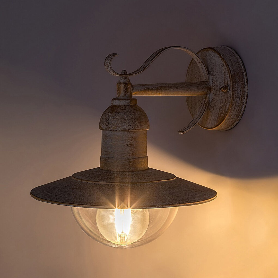 Стенна лампа Rabalux, за външна употреба, IP44, E27, макс. 60 W, антично бяло, Oslo, 4 броя