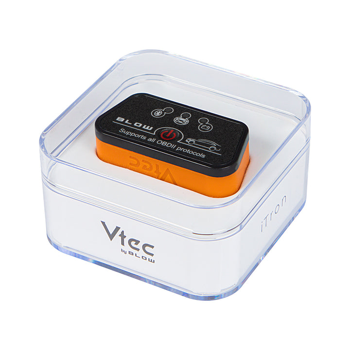 Диагностичен интерфейс OBD2 Vtec iTRON Blow, Bluetooth 4.0, безжична връзка с бордовия компютър на автомобила, висока съвместимост, 58-660#