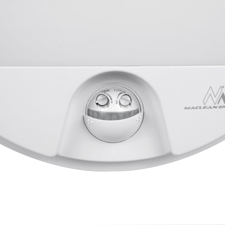 LED лампа с датчик за движение Maclean, PIR датчик, бял цвят, 15 W, IP54, 1100 lm, неутрален цвят, MCE291 W, 2 броя