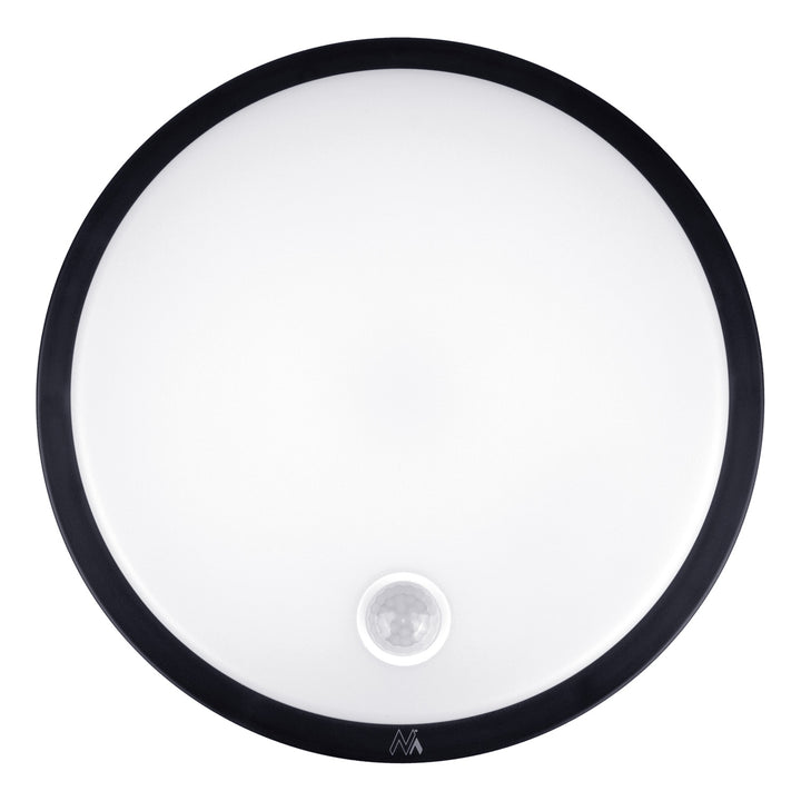 LED лампа с датчик за движение Maclean, PIR датчик, черен цвят, 10 W, IP65, 1000 lm, неутрален цвят, MCE525 B, 2 броя
