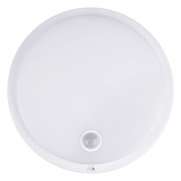 LED лампа с датчик за движение Maclean, PIR датчик, бял цвят, 10 W, IP65, 1000 lm, неутрален цвят, MCE525 W, 2 броя
