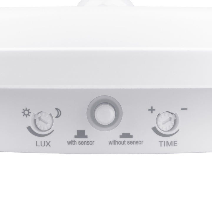 LED лампа с датчик за движение Maclean, PIR датчик, бял цвят, 10 W, IP65, 1000 lm, неутрален цвят, MCE525 W, 2 броя