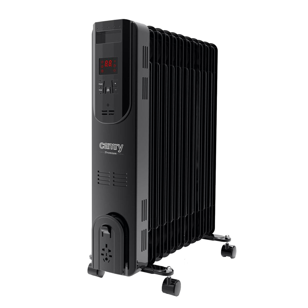 Маслен радиатор, 11 ребра, 2500 W, дистанционно управление, LED дисплей, термостат, Camry CR 7813