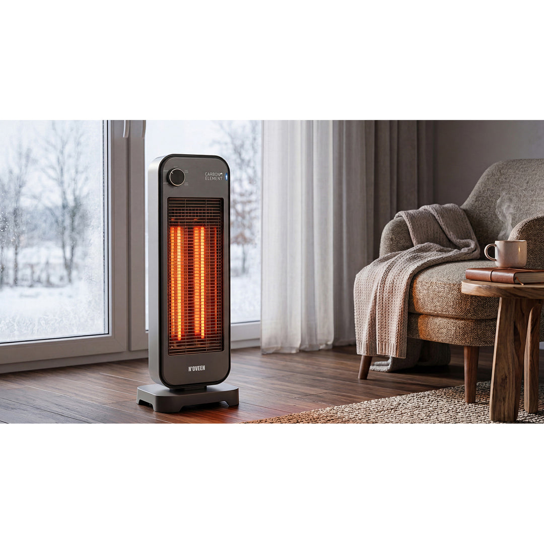 Радиатор с инфрачервено излъчване, 900 W, 2 степени на нагряване, Noveen