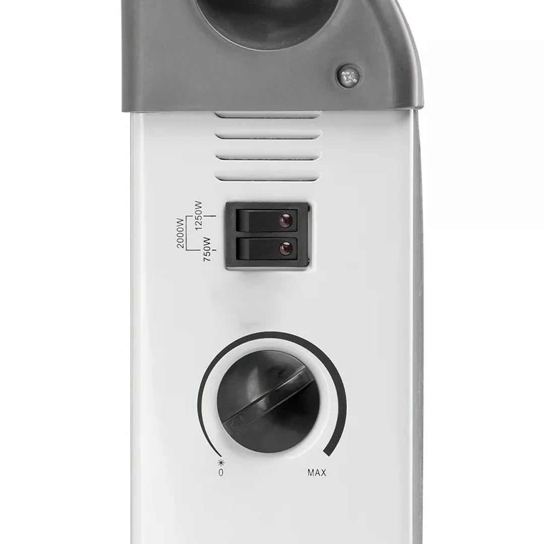 Конвекционен електрически радиатор, 2000 W, с термостат, бял, Noveen