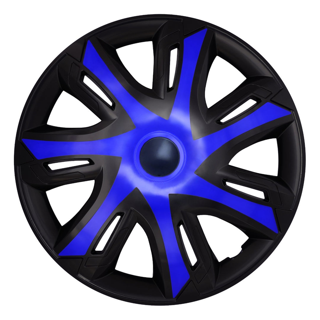 Универсални капачки за колела 15'' NRM N-Power синьо/черно, 4 броя